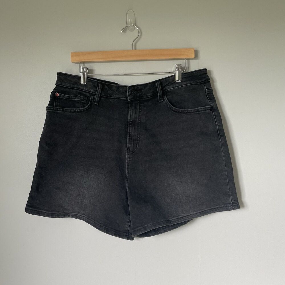 Hudson Relaxed Denim Shorts Black 4.5" Inseam Cotton Blend Women's Size 32